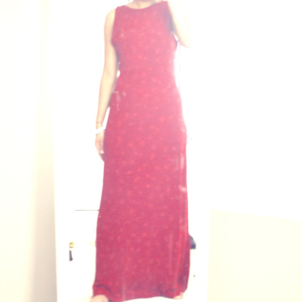 Backless Sparkly Red Dress